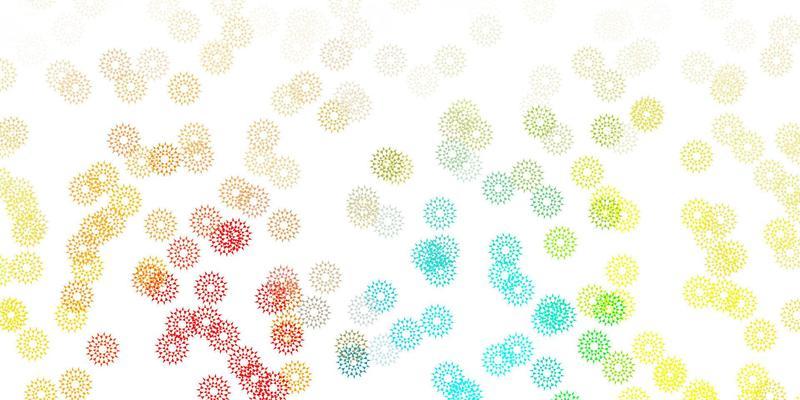 Light blue, yellow vector natural layout with flowers.