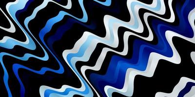 Dark BLUE vector background with curves.