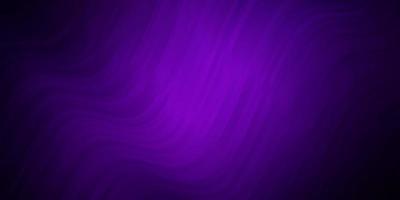 Dark Purple, Pink vector background with curved lines.