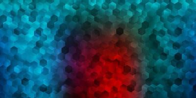 Light blue, red vector cover with simple hexagons.