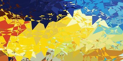 Light Blue, Yellow vector pattern with polygonal shapes.