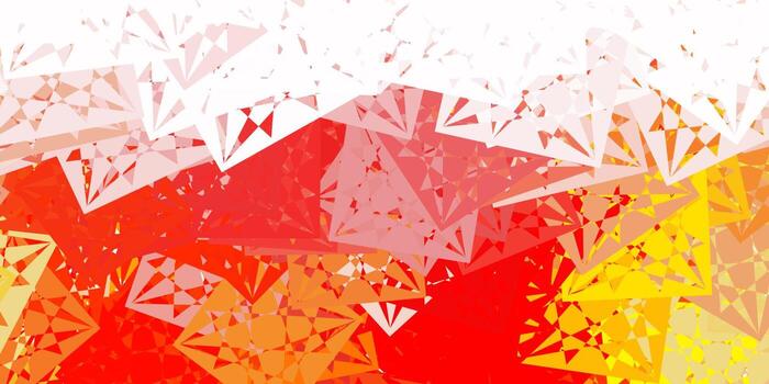 diseño de vector naranja claro con formas triangulares.