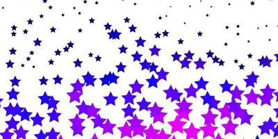 Light Purple, Pink vector template with neon stars.