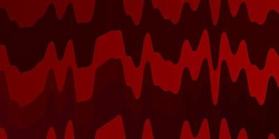 Dark Red vector background with curved lines.