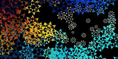 Dark blue vector template with crystals, triangles.