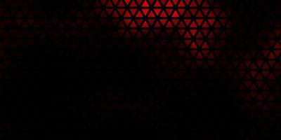 Dark Red vector template with crystals, triangles.