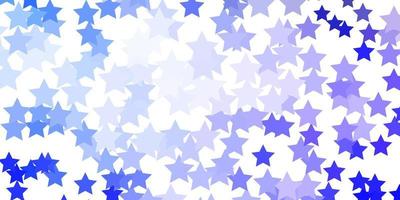 Light Purple vector pattern with abstract stars.