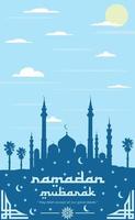 Ramadán antecedentes concepto vector ilustración