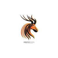 Antlers of deer abstract logo illustration vector