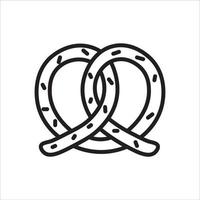 pretzel icon, vector, illustration, symbol vector