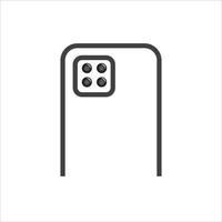 phone with 4 cameras icon vector illustration symbol