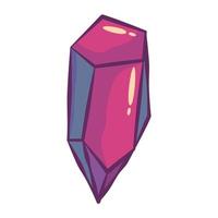 Magic crystals vector isolated. Geometric gem stones rock in cartoon game style. Illustration of mixed minerals polygon