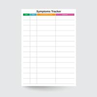 Symptoms Tracker,Monthly Symptom Log,Symptom Journal,Health Log Tracker,Symptom Chart,Symptom Diary,Monthly Symptom Log,Symptom Chart vector