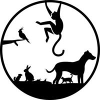 zoo sencillo logo vector