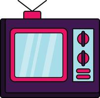 televisión retro ilustración vector