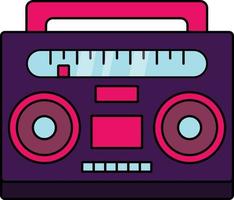 Radio retro illustration vector