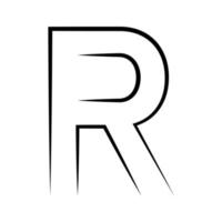 logo letra r, icono eje alfabeto logotipo r emblema vector