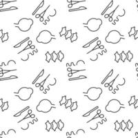 Seamless pattern of spinal cord, eye ball, surgery tools. Suitable for shops, web sites and applications, media, backgrounds vector