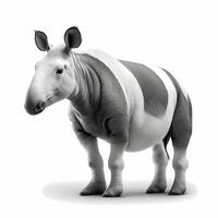 tapir illustration activity on white background photo