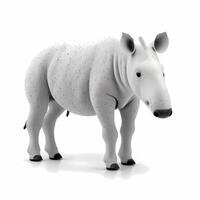 tapir illustration activity on white background photo