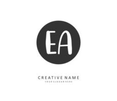 mi un ea inicial letra escritura y firma logo. un concepto escritura inicial logo con modelo elemento. vector