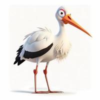 stork illustration AI Generated photo