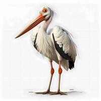 stork illustration AI Generated photo