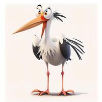 stork illustration AI Generated photo