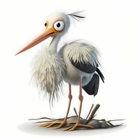 stork illustration AI Generated photo