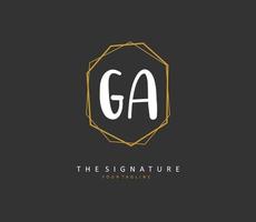 sol un Georgia inicial letra escritura y firma logo. un concepto escritura inicial logo con modelo elemento. vector