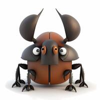 ciervo escarabajo ilustración ai generado foto