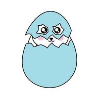 Rabbit sitting in an eggshell wearing an eggshell mask vector