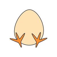 Egg with paws vector