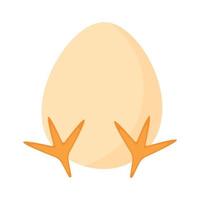 huevo con patas vector