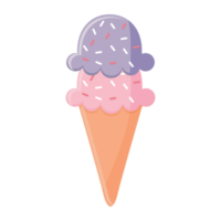 Ice Cream Illustration Flat Style png