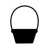 Basket silhouette on white background vector