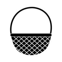 Glyph wicker basket vector