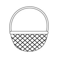 Basket coloring page vector