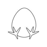 Coloring egg with paws vector