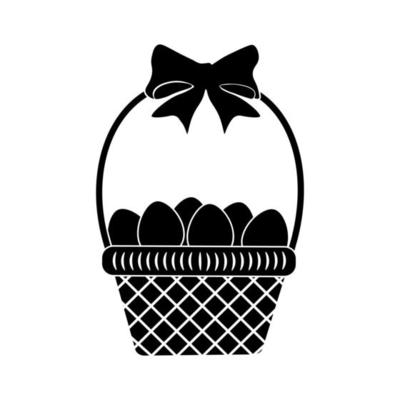 Glyph easter basket with eggs