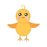 Chicken with spread wings vector