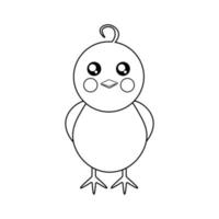 Cute chicken coloring book vector