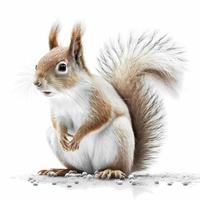 squirel illustration AI Generated photo