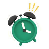 3d alarme relógio para Ramadã celebração. objeto em uma transparente fundo png