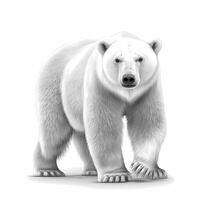 polar oso ilustración ai generado foto