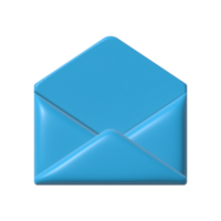 Open blue envelope png