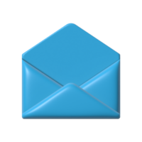 enveloppe bleue ouverte png