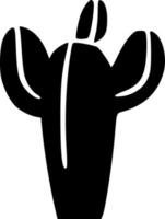 black and white of cactus icon vector