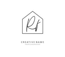 RF Initial letter handwriting and  signature logo. A concept handwriting initial logo with template element. vector