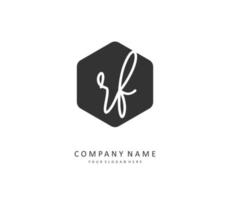 RF Initial letter handwriting and  signature logo. A concept handwriting initial logo with template element. vector